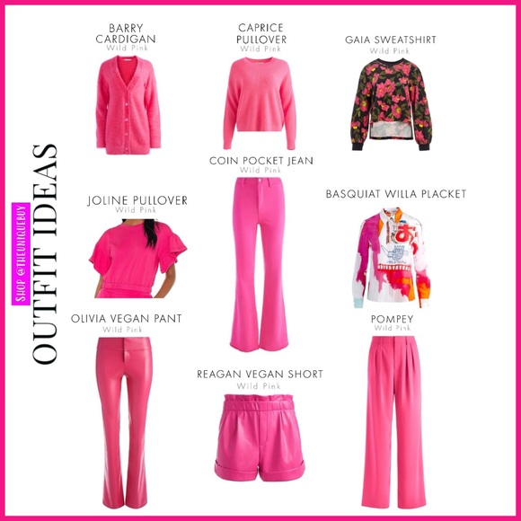 Alice + Olivia Caprice Wild Pink Cashmere Drop Shoulder Pullover Sweater - Picture 8 of 16